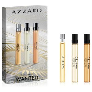 Azzaro Wanted Men's Cologne Discovery Set - 3-Piece Fragrance Sample Kit Includes 3 Travel Size Sprays – The Most Wanted Eau de Parfum Intense,The Most Wanted Parfum, Wanted Eau de Parfum
