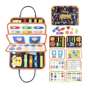 Freebear Busy Board Toddler Travel Sensory Toys. 3400 Units
