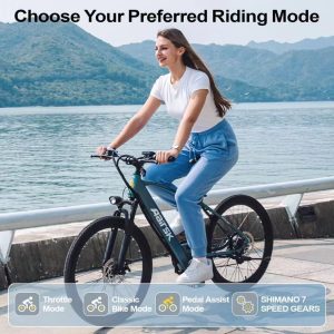 Electric Bike The Aairsk  electric bike features a robust 400W motor, delivering strong acceleration and smooth climbing performance on mountain terrains, ensuring a thrilling riding experience for adults.