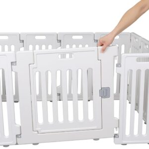 12 Panel Strong Plastic Non-Slip Puppy Safety Fence with Door. 636 Units.