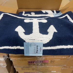 Anchor Blue Admiral Cotton Bath Rug