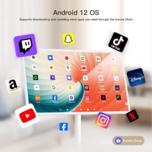 32" Portable Smart TV with Android 12 OS 1080P 6G RAM+128G StorageTouch Screen Monitor on Wheels.