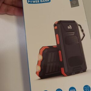 20000mAh Solar Power Bank with Flashlight and Compass.