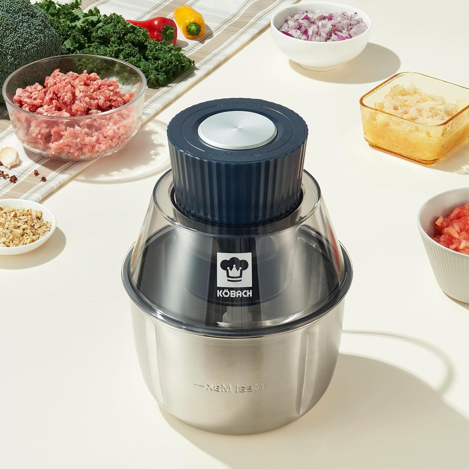 OBACH 1.9 Qt Electric Food Processor & Meat Grinder. 817 Units.