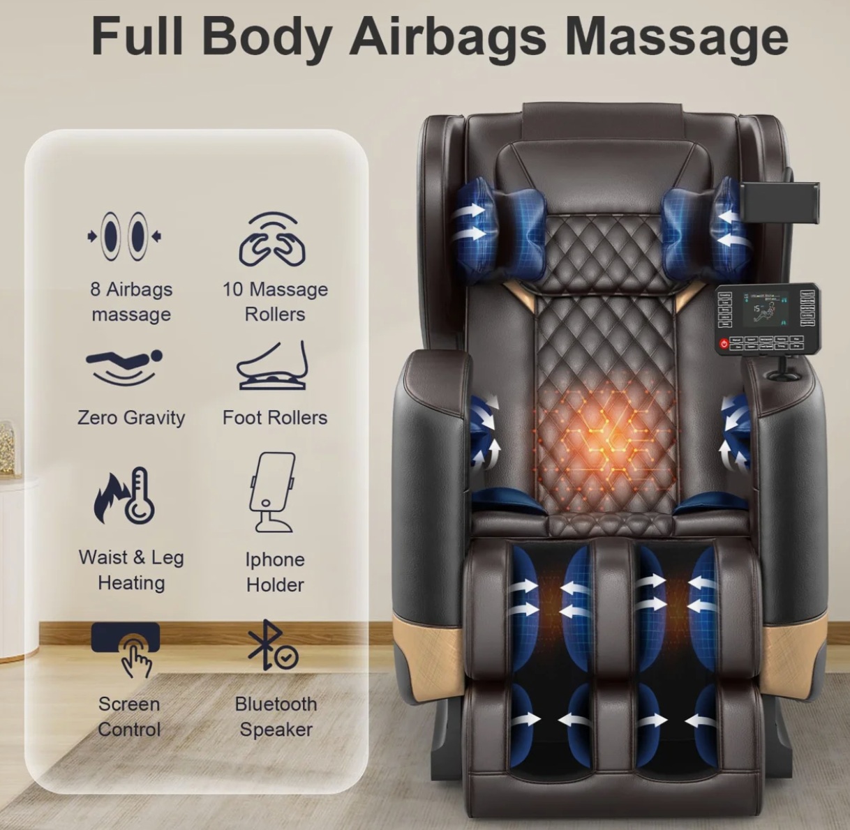 Full Body Zero Gravity Massage Recliner Chair. - Image 8