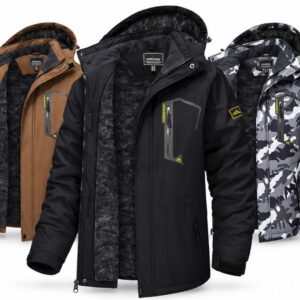 TACVASEN Men's Winter Waterproof Ski Jackets with Hooded.