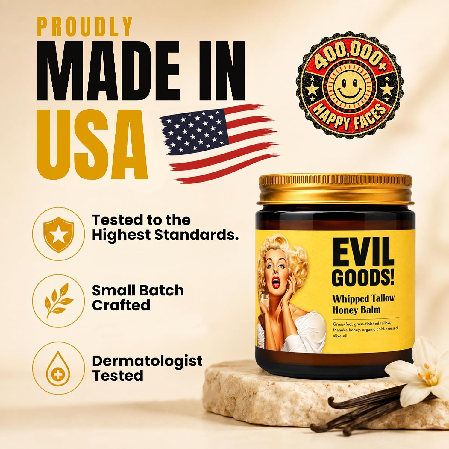 Evil Goods 4 oz Jar Whipped Tallow Balm. - Image 4