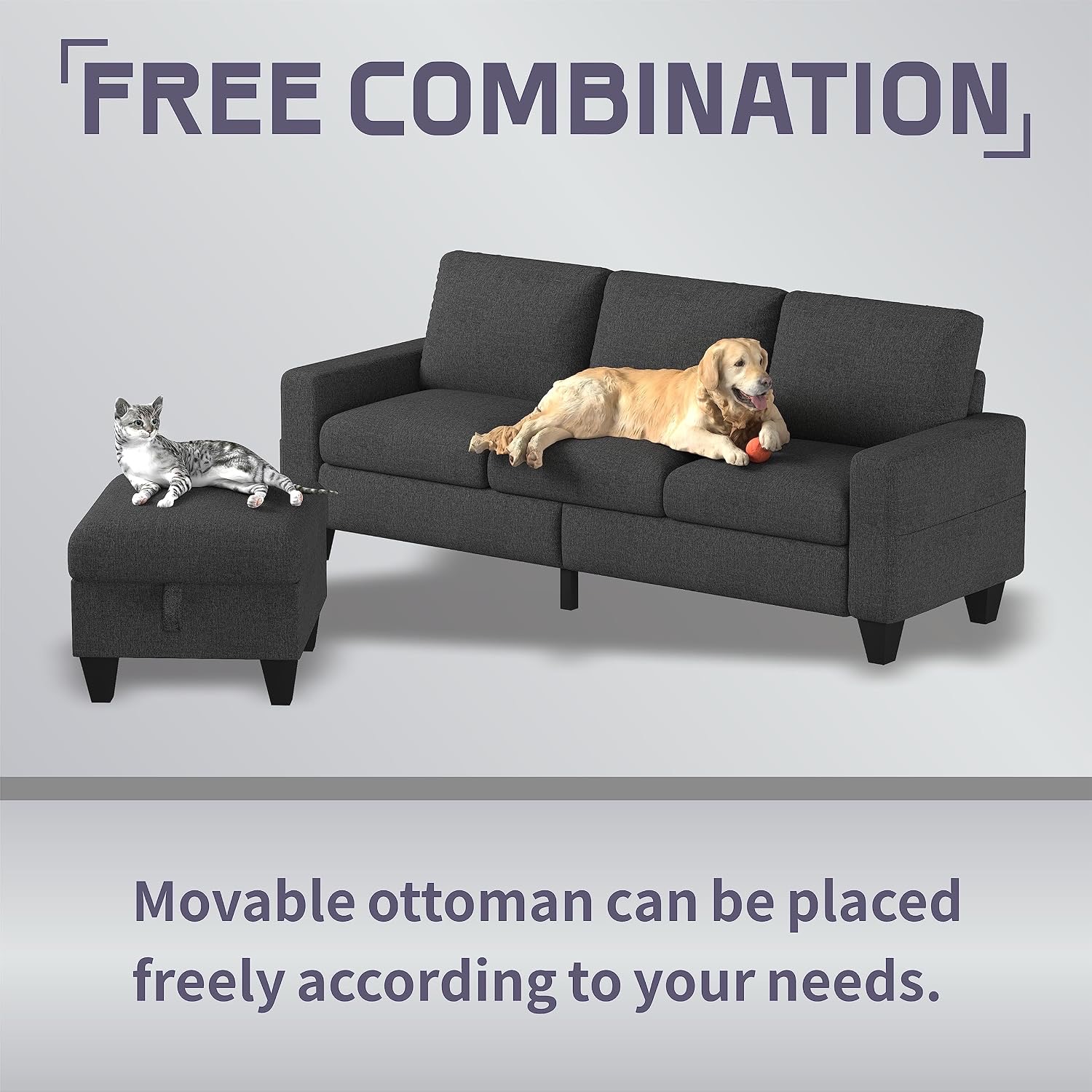 Convertible Sectional Sofa Couch. 415 Sets. - Image 5