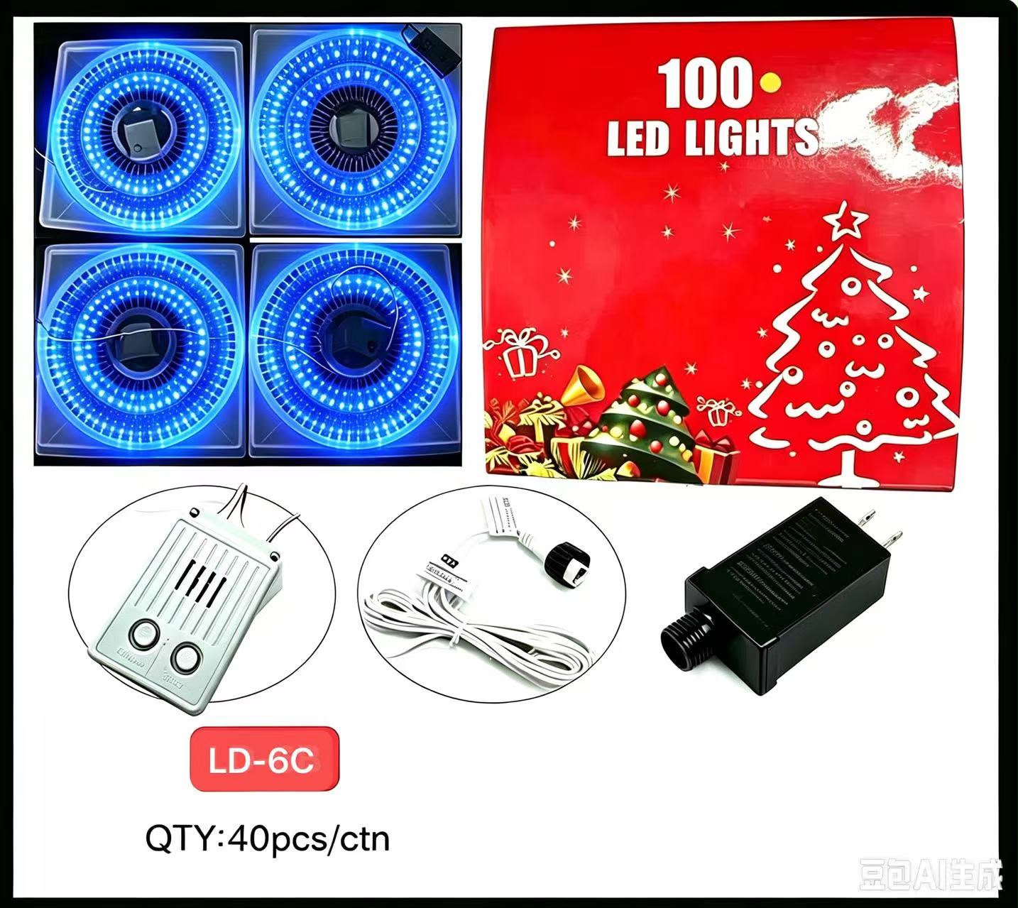 100-Count Multicolor LED Christmas String Light Set. - Image 2