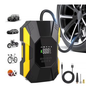HITWAY Portable Inflator Pump with Power Bank , Flashlight.