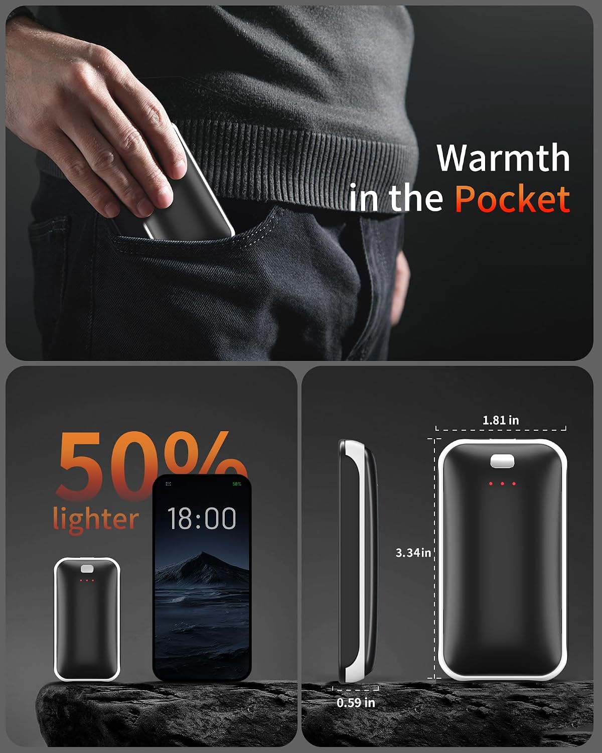 LERAT 2 Pack Electric Hand Warmer. - Image 3