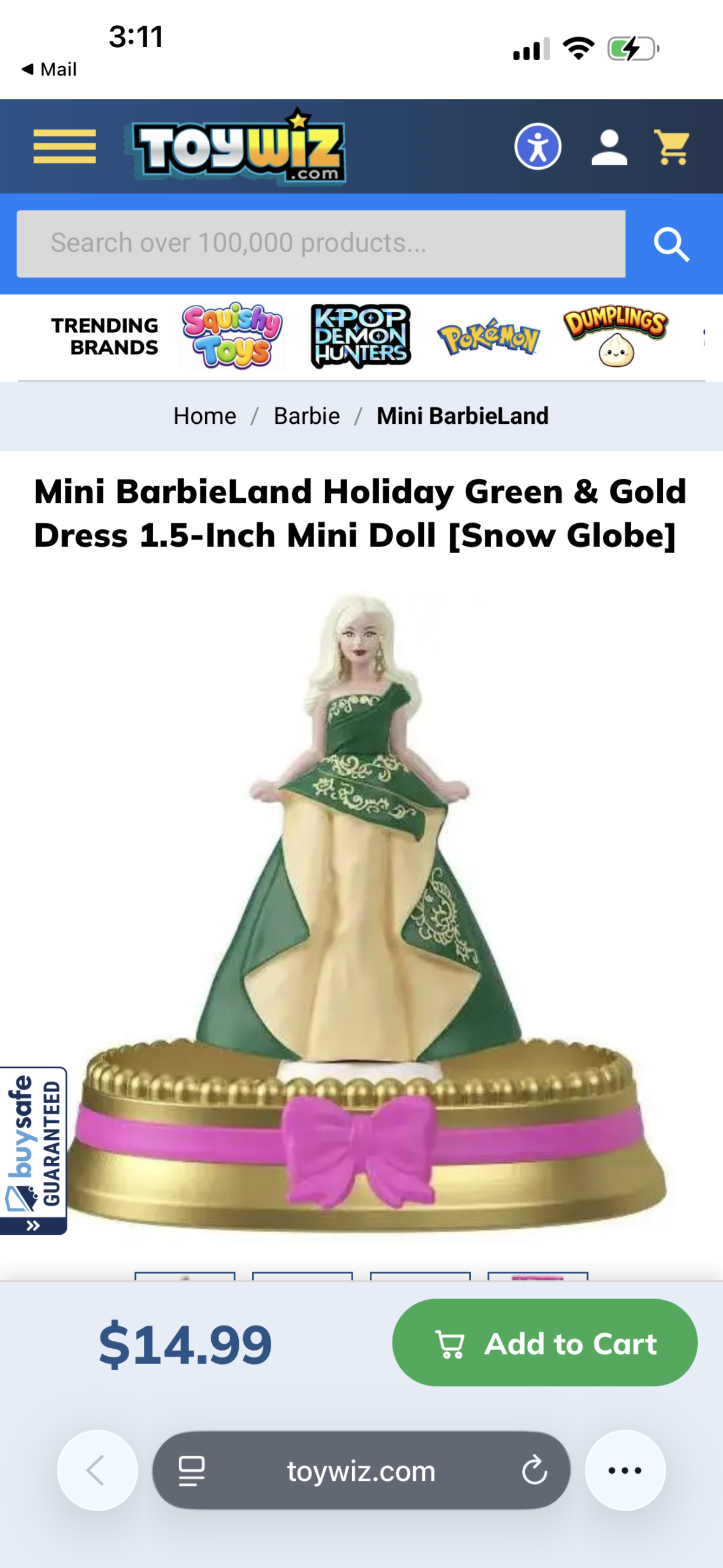 Mini BarbieLand Holiday Doll - Image 5