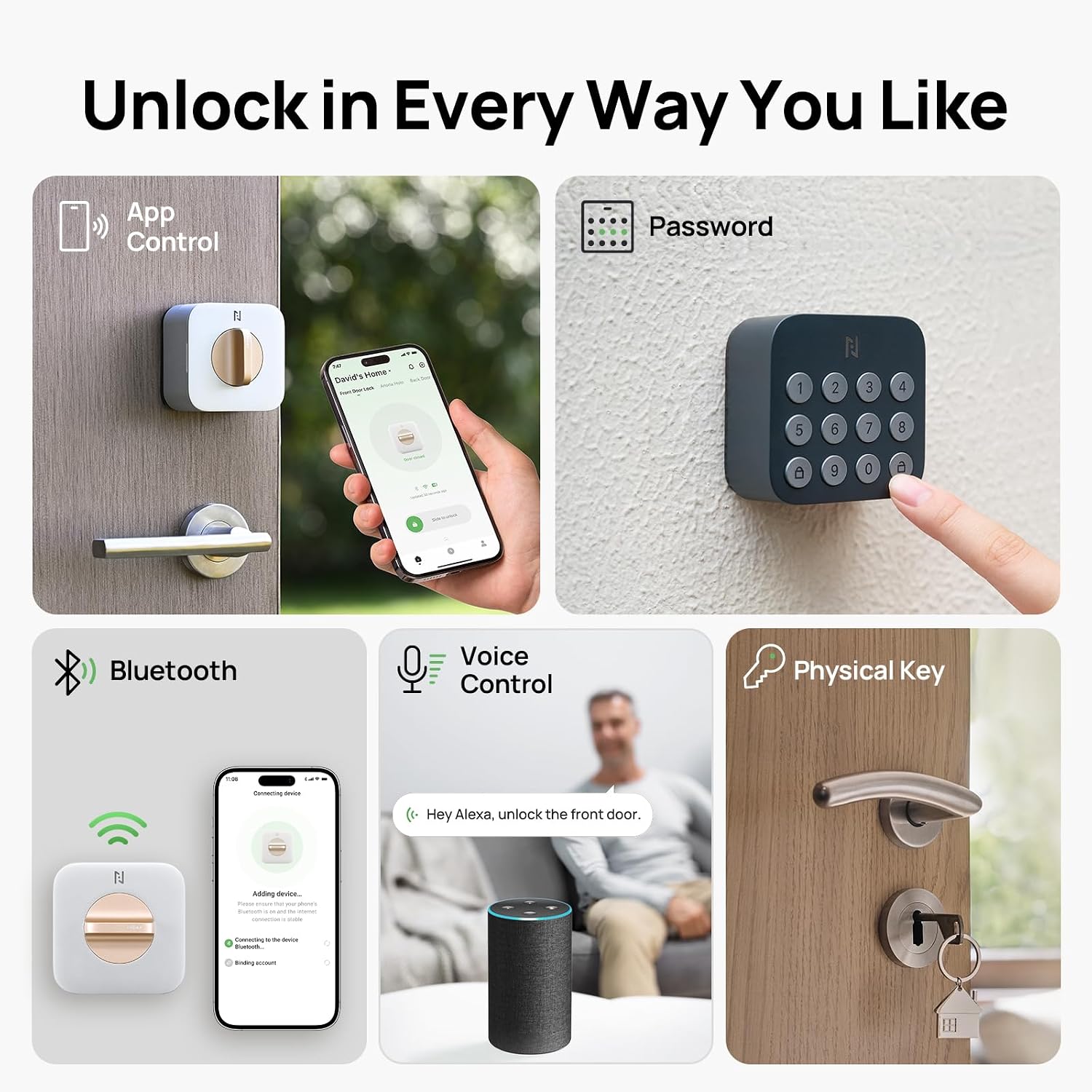 Anona Holo Wi-Fi Smart Lock with Keypad, - Image 5