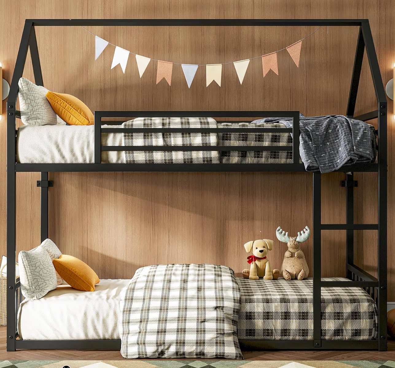 Likimio 40.7" W Bunk Bed Frame with Ladder and Guardrail. 315 Units - Image 2