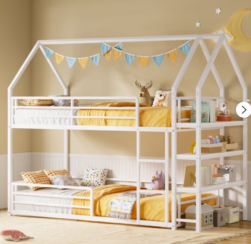 Likimio 40.7" W Bunk Bed Frame with Ladder and Guardrail. 315 Units - Image 5